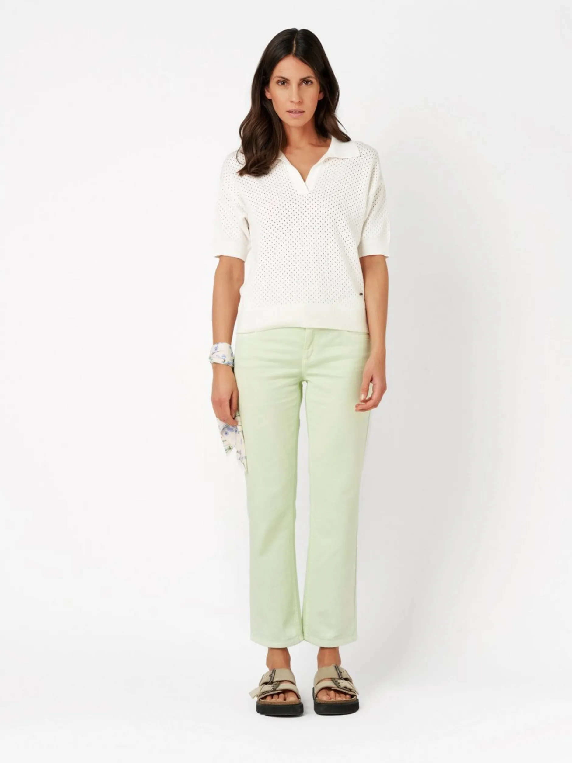 TONI Damen Jeans - Ella 7/8 in grün - Länge: mittel