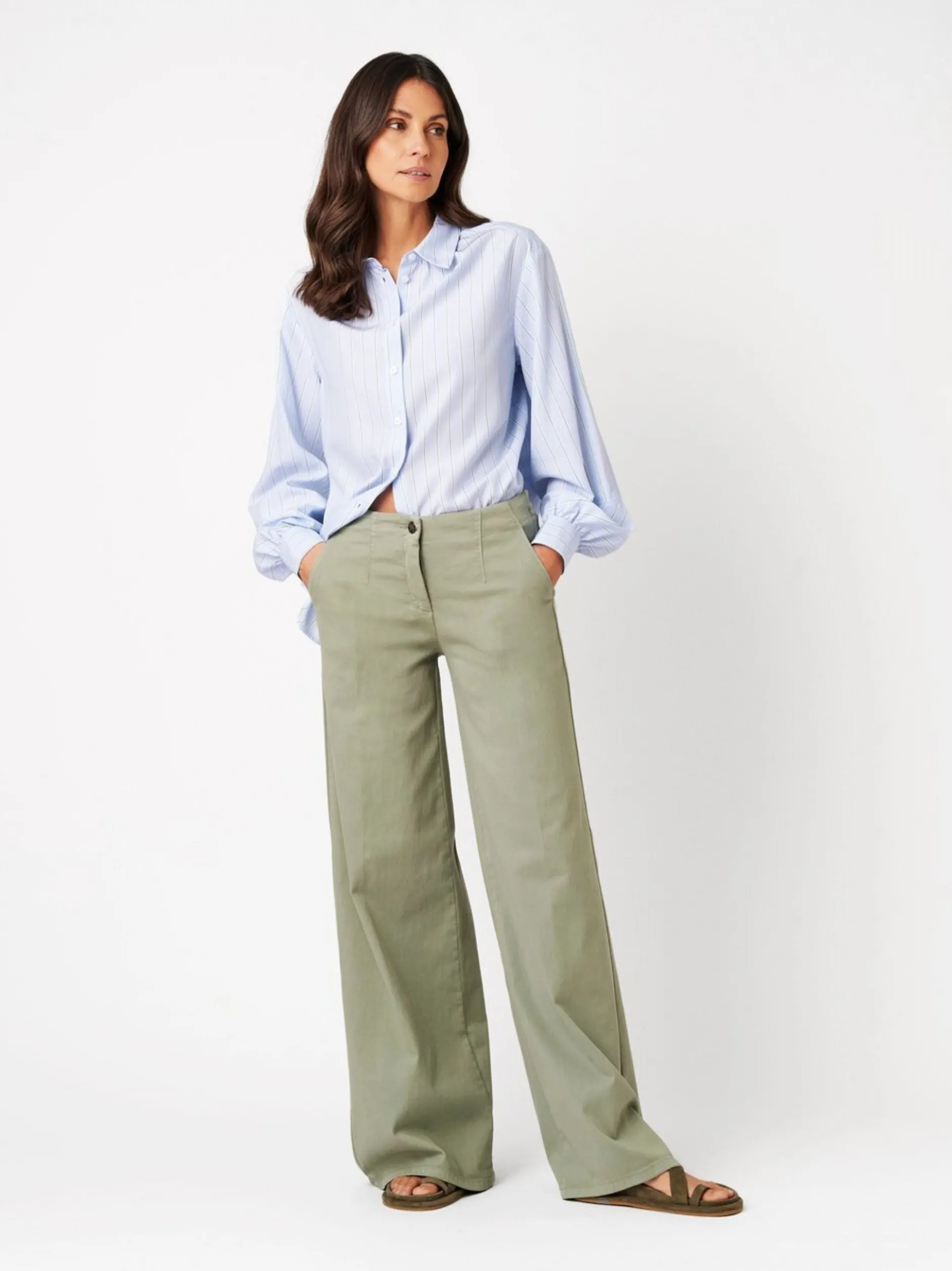 TONI Damen Jeans - Jenny Wide in khaki - Länge: lang
