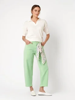 TONI Damen Jeans - Liv Barrel in grün - Länge: mittel