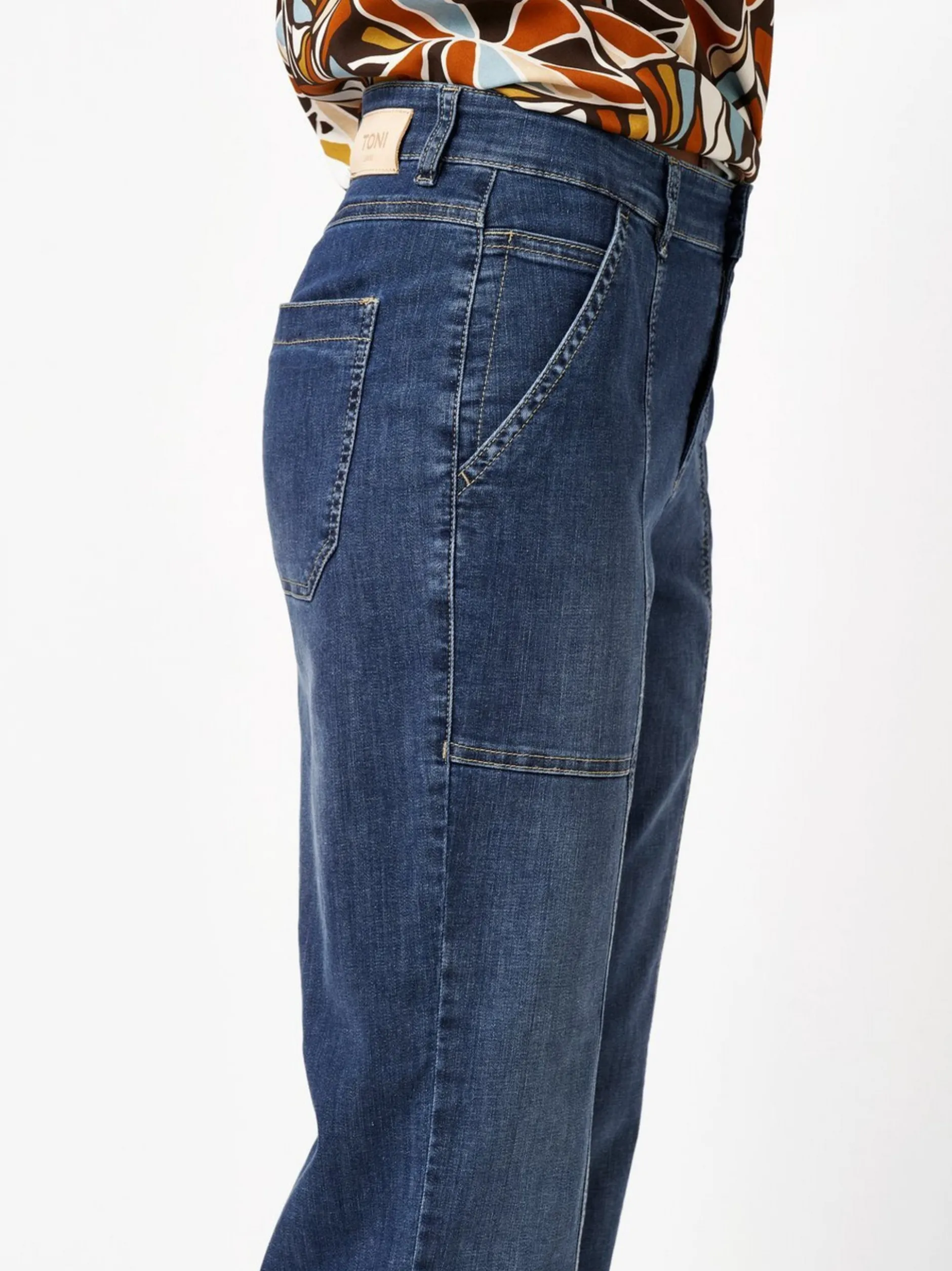 TONI Damen Jeans - Liv 7/8 in blau - Länge: mittel