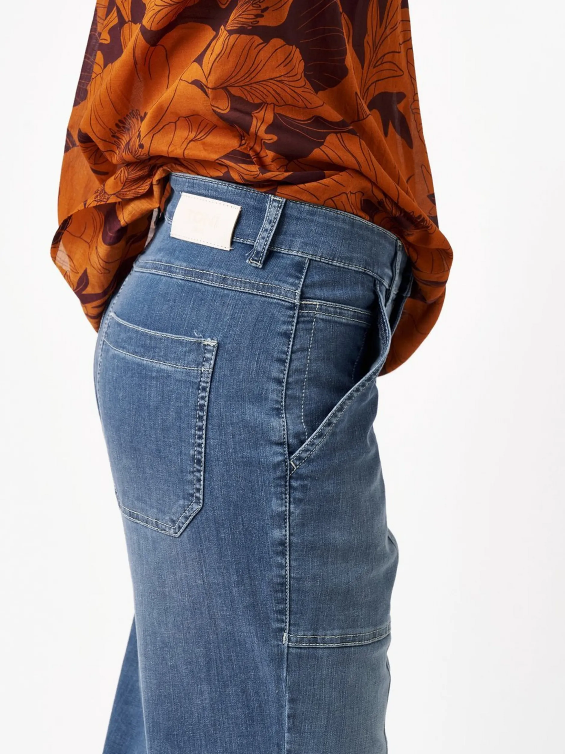 TONI Damen Jeans - Liv 7/8 in blau - Länge: mittel