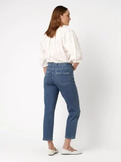 TONI Damen Jeans - Liv 7/8 in medium stone