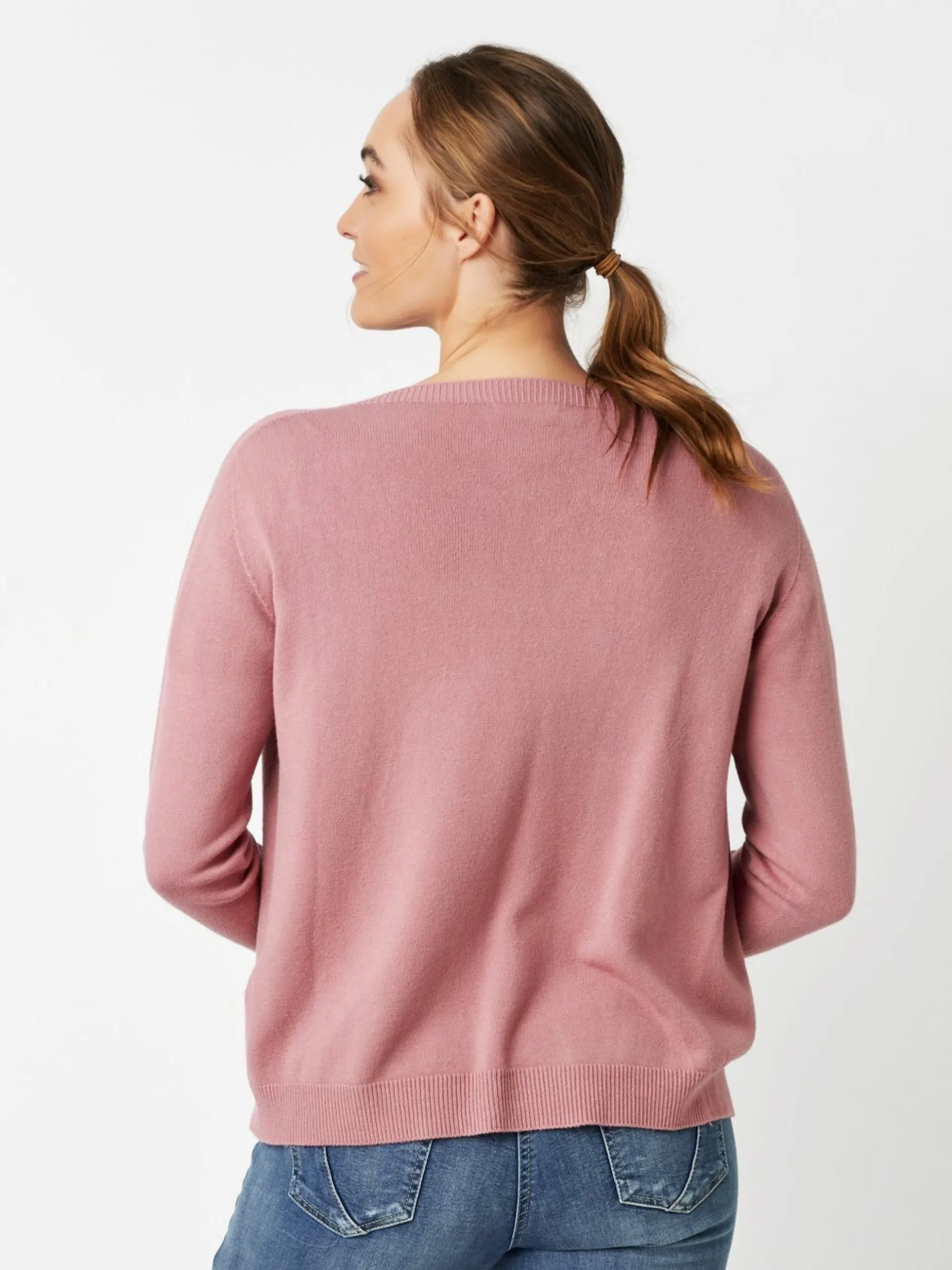 TONI Damen Strickjacke - Holy in rosa - Ärmel: langarm