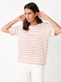 TONI Damen T-Shirt - Dolly in pink weiß - Ärmel: kurzarm
