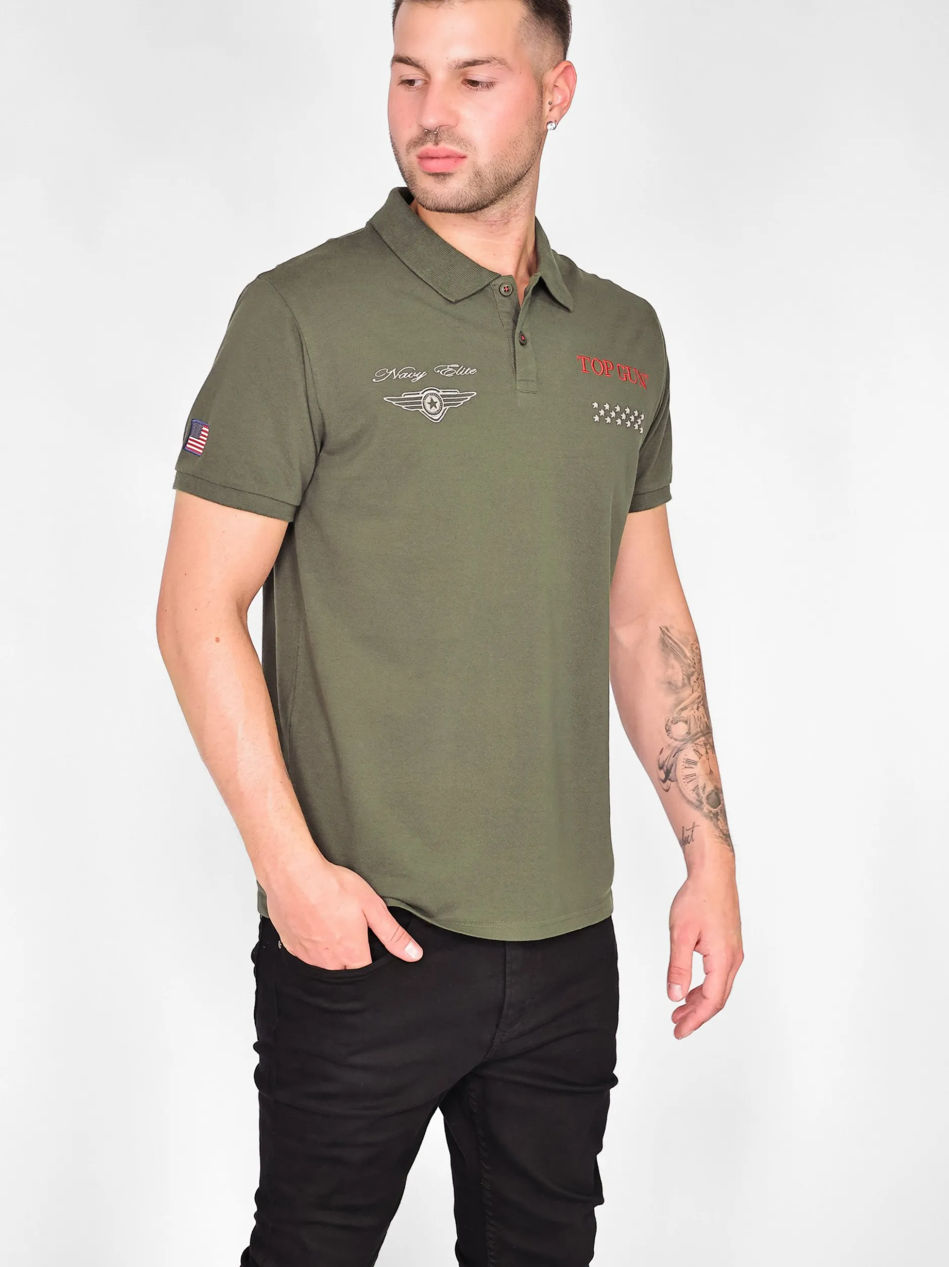 Topgun Herren Polo Shirt in grün