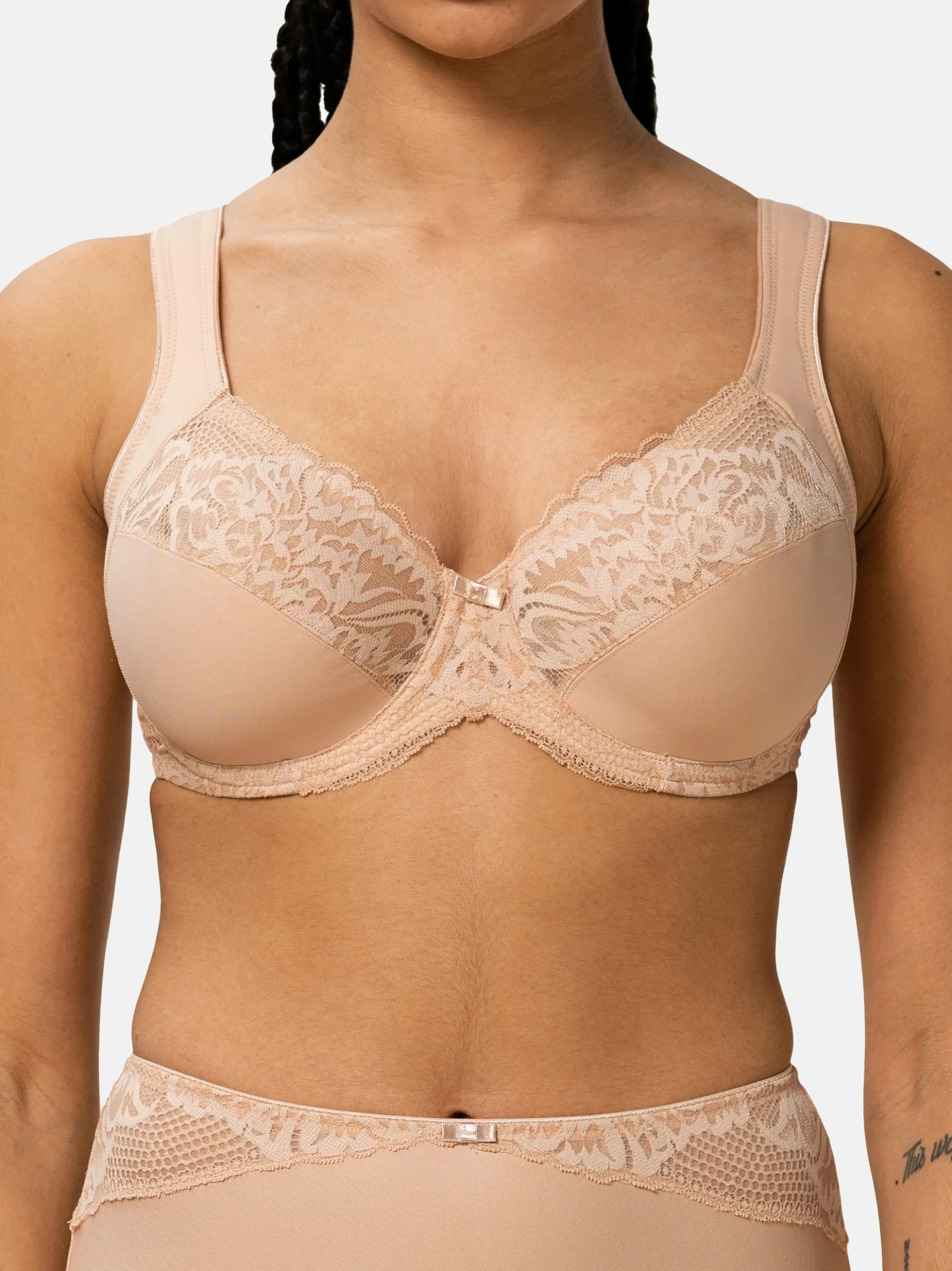 Triumph Damen Bügel-BH - Modern Lace + Cotton in beige