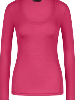 Triumph Damen Longsleeve - Beauty Layers Top Scoop Neck in pink