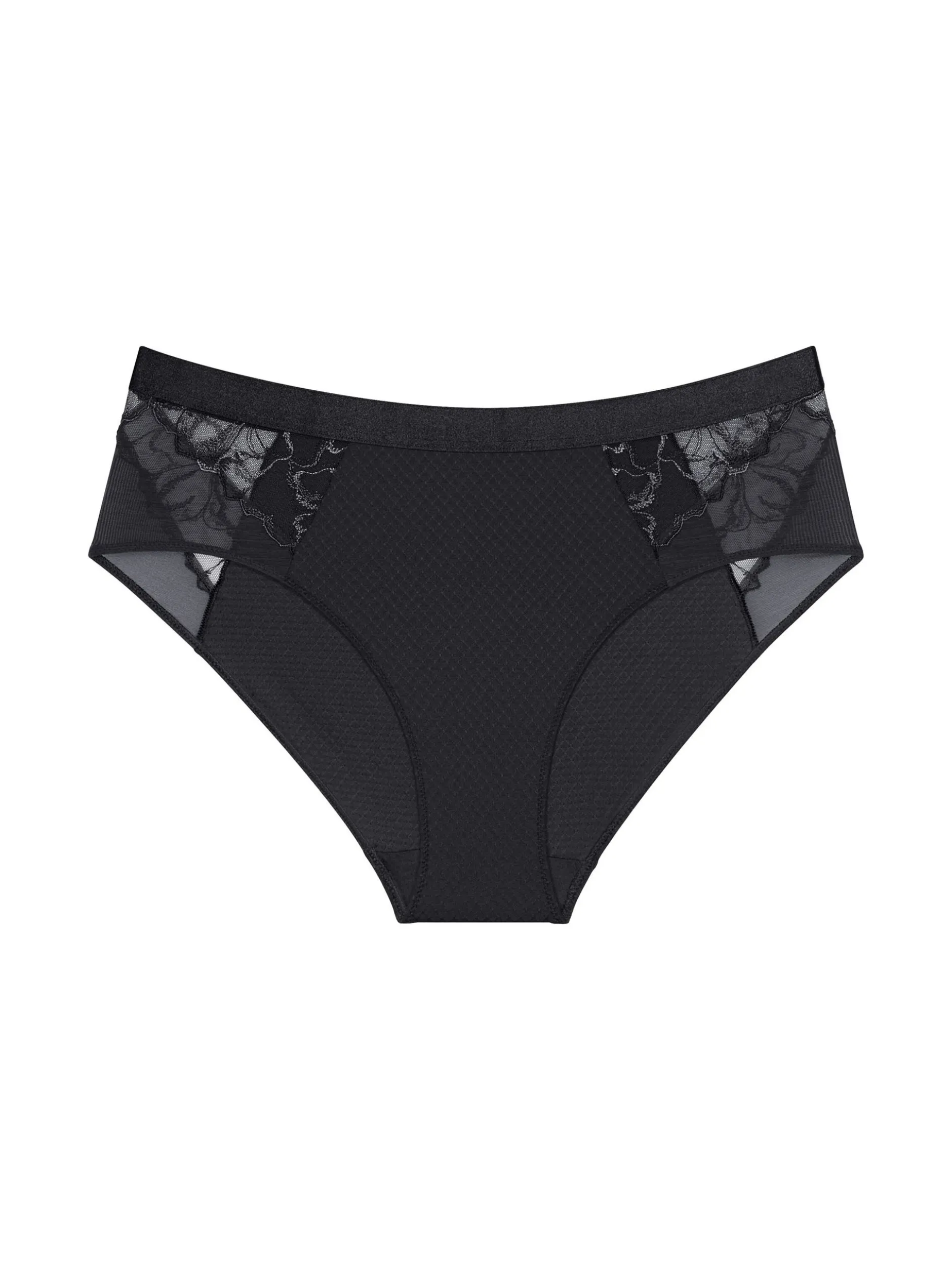 Triumph Damen Maxislip - Florale Wild Azalea Florale in schwarz