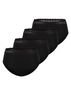 Triumph Damen Midi Slip - 4er Pack Feel of Modal in schwarz