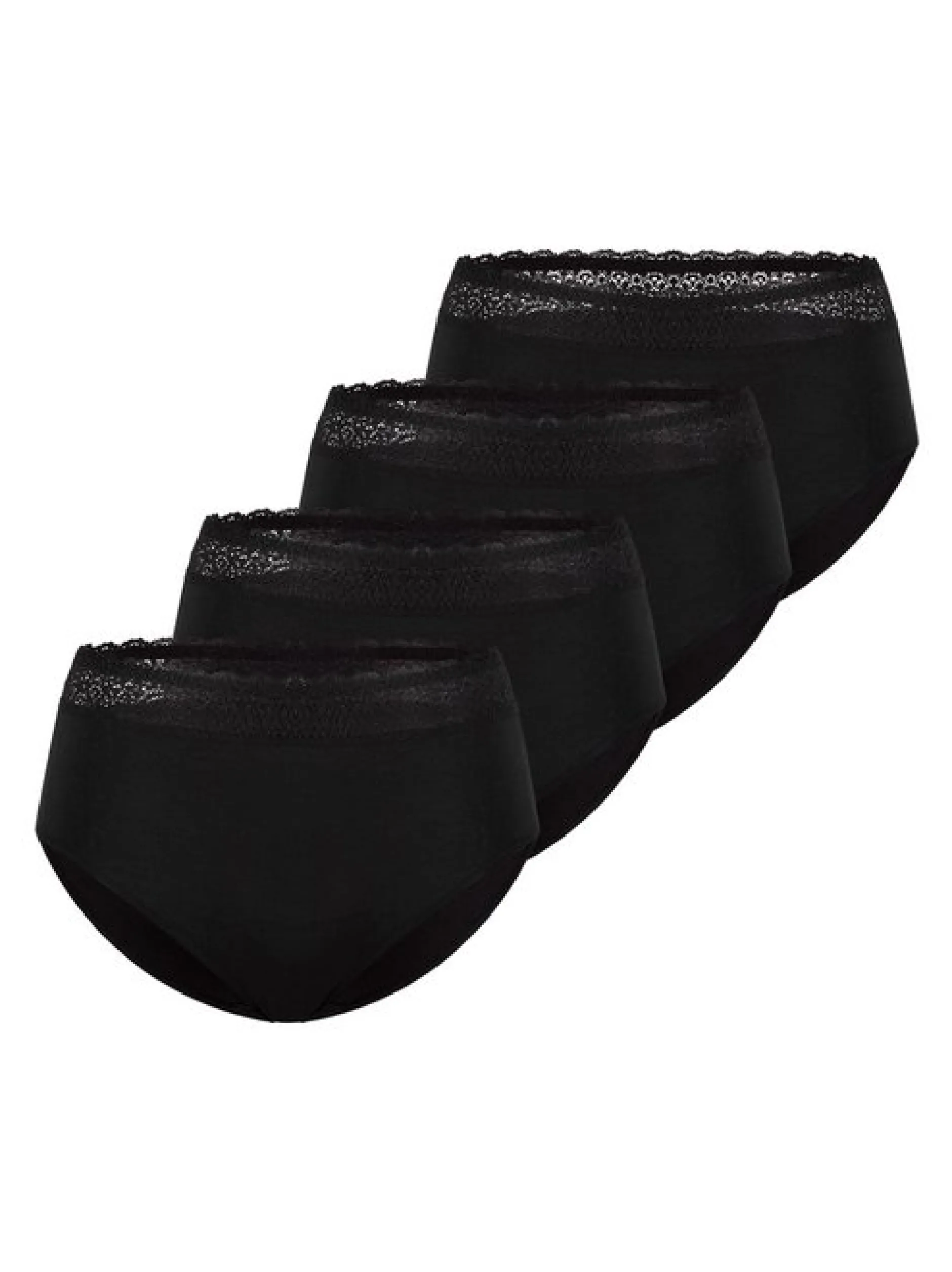 Triumph Damen Midi Slip - 4er Pack Feel of Modal in schwarz