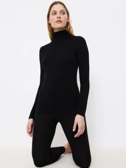 Triumph Damen Rollkragenshirt - Beauty Layers Top in schwarz