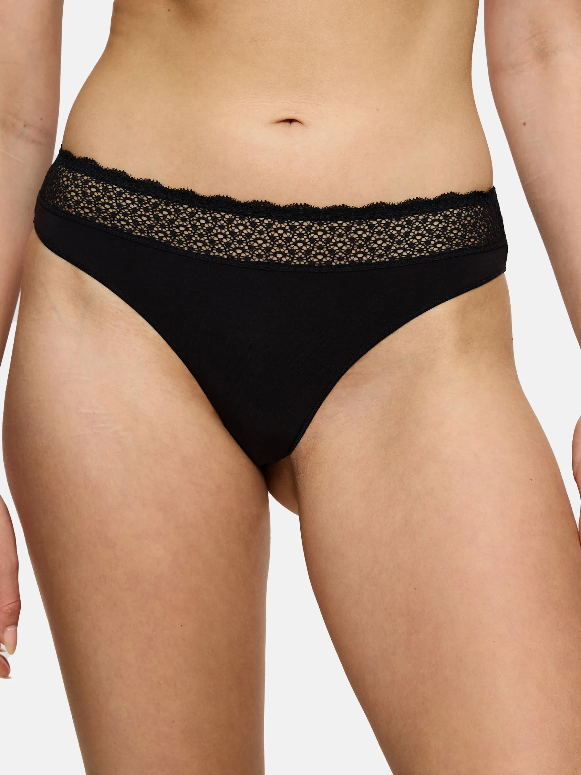 Triumph Damen String - 4er Pack Feel of Modal in schwarz