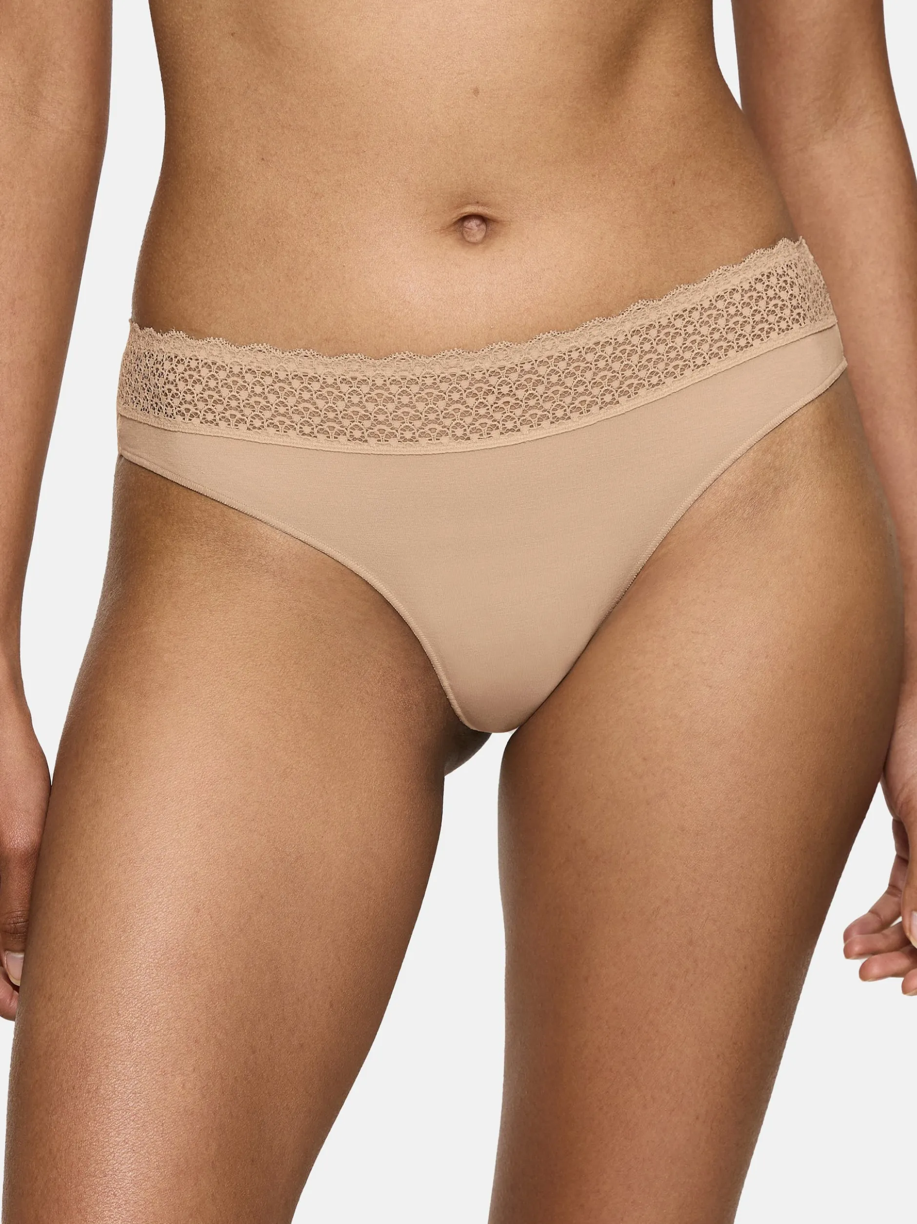 Triumph Damen String - 6er Pack Feel of Modal in beige