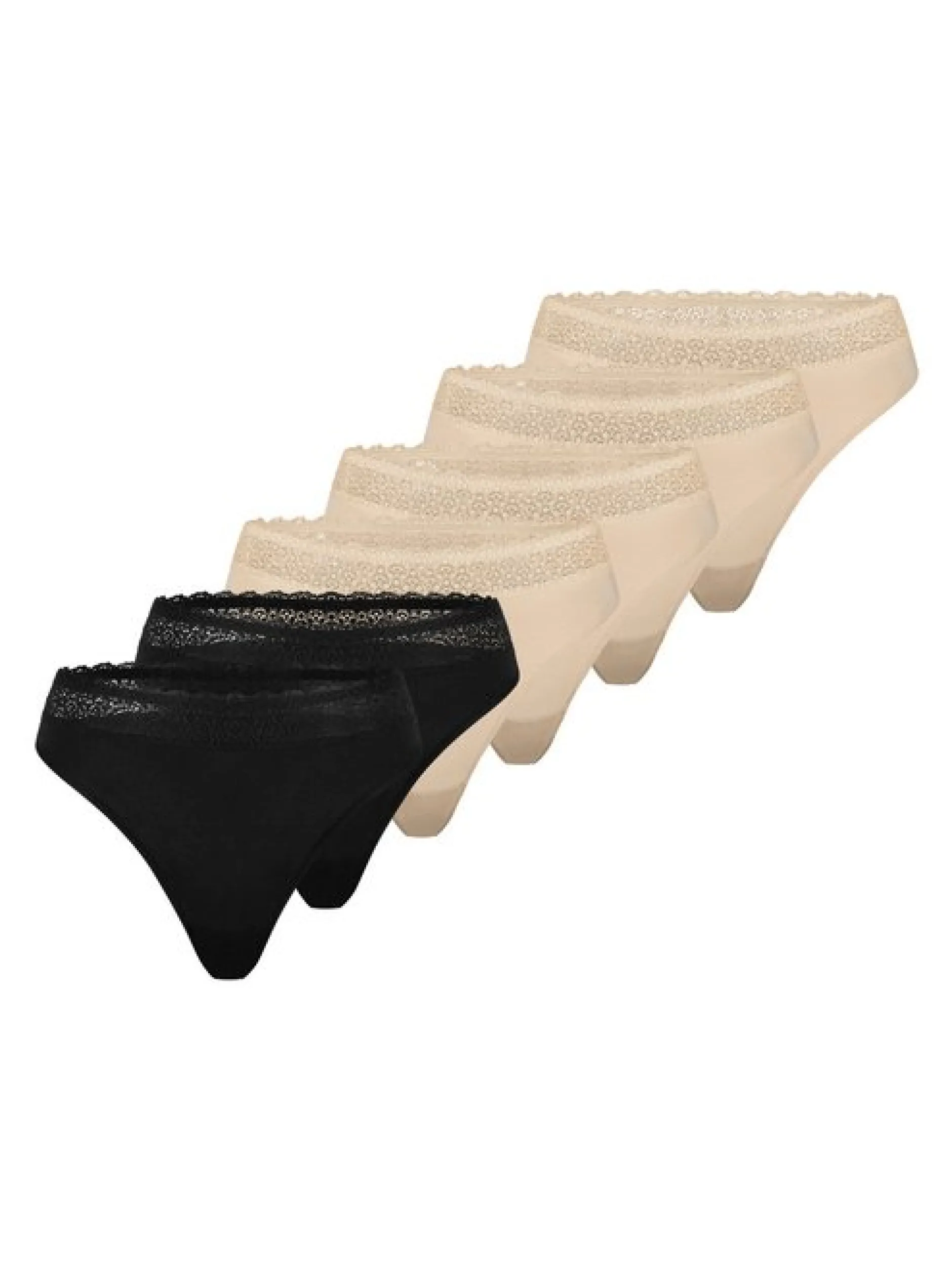Triumph Damen String - 6er Pack Feel of Modal in beige