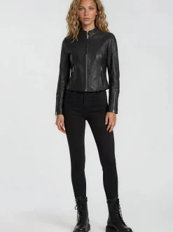Trueprodigy Damen Bikerjacke - Vega in schwarz
