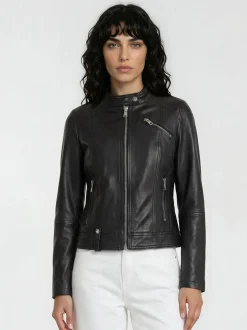 Trueprodigy Damen Lederjacke - Teona in schwarz
