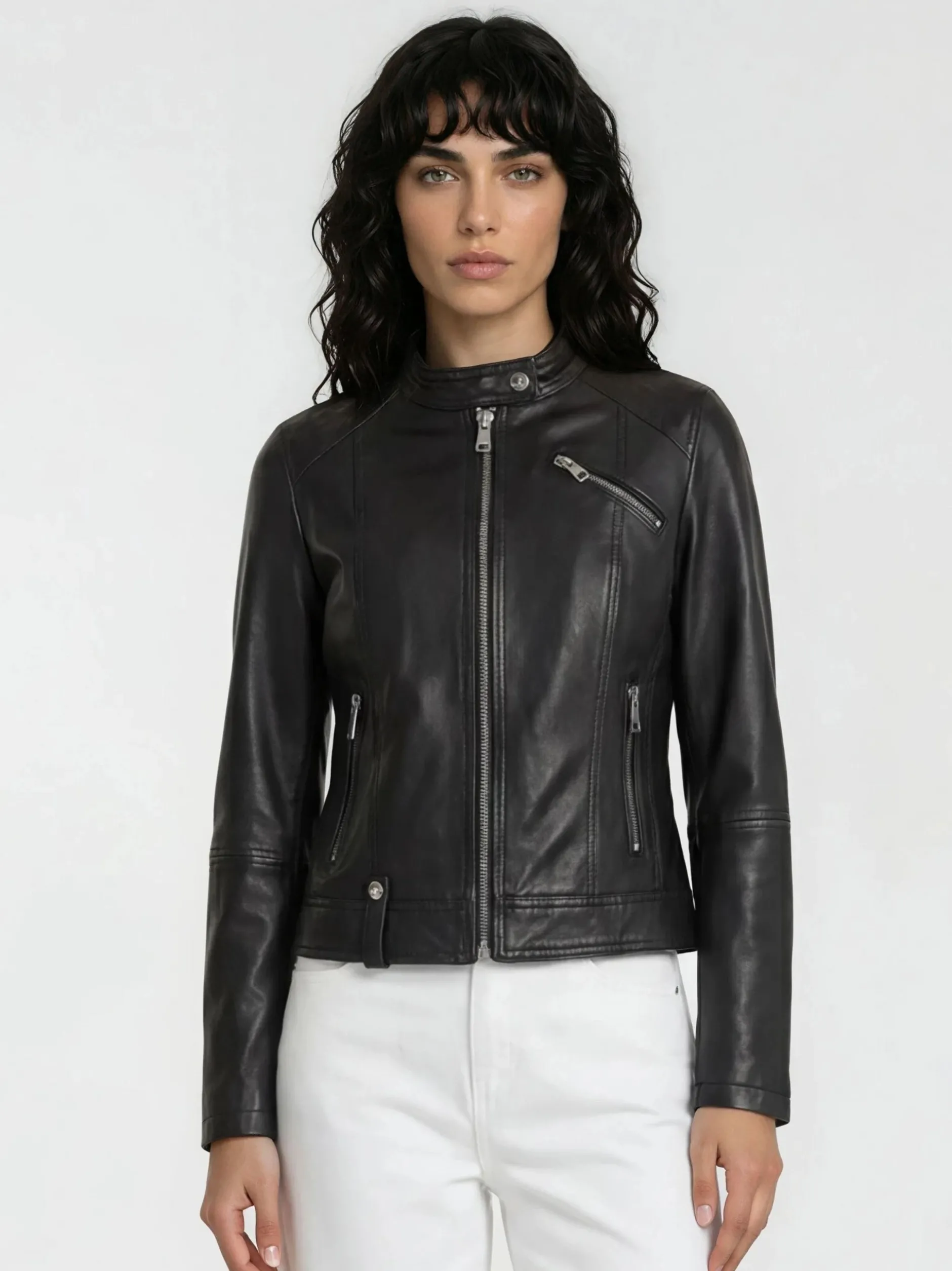 Trueprodigy Damen Lederjacke - Teona in schwarz