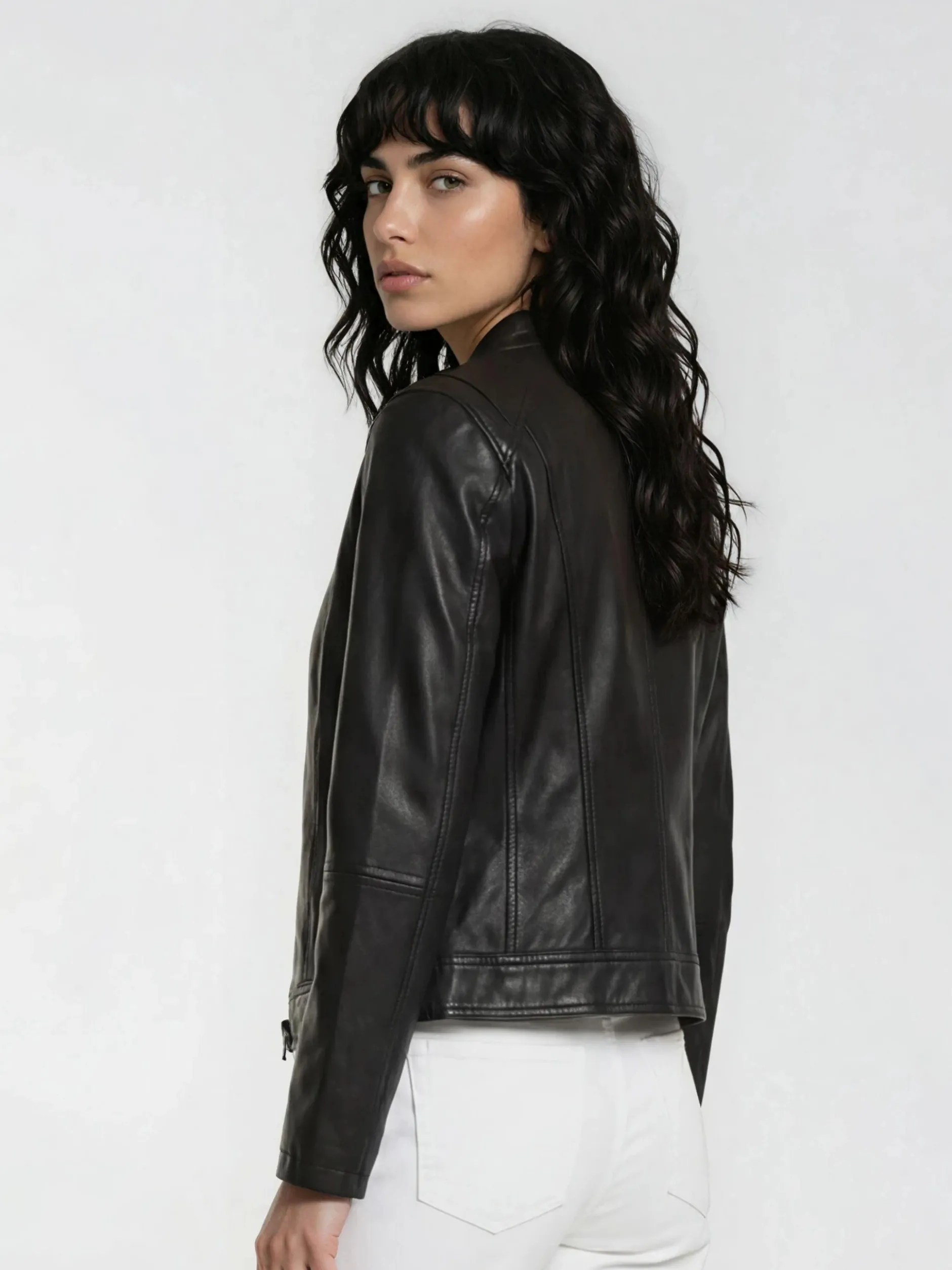 Trueprodigy Damen Lederjacke - Teona in schwarz