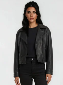 Trueprodigy Damen Lederjacke - Alba in schwarz