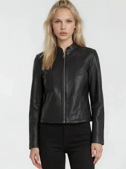 Trueprodigy Damen Lederjacke - Kami in schwarz