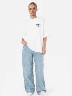 Trueprodigy Damen Oversize-Shirt - Hajin F in weiß