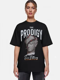 Trueprodigy Damen Oversize-Shirt - Jamie F in schwarz