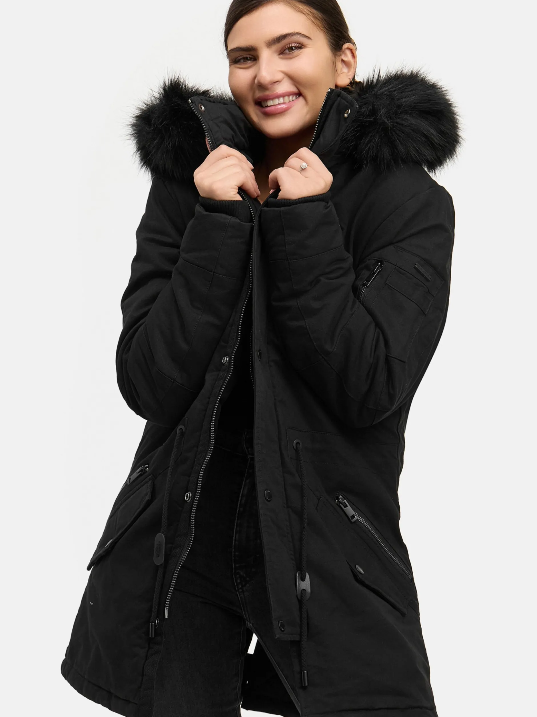 Trueprodigy Damen Winterjacke - Julius F in schwarz