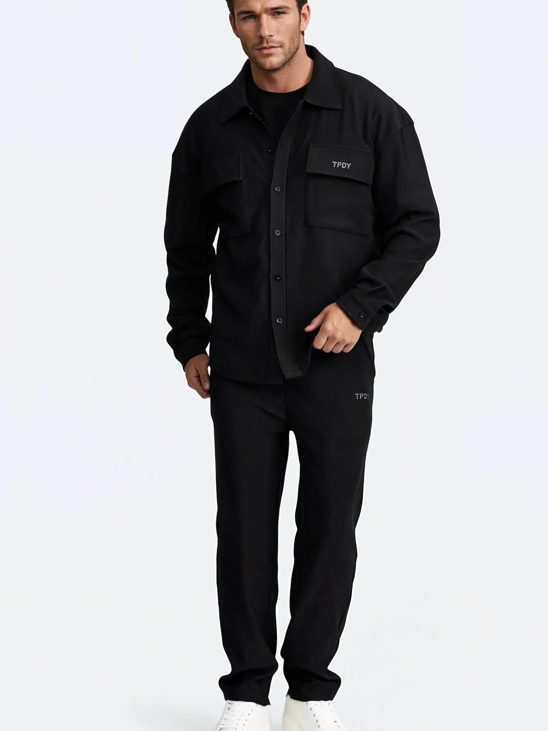 Trueprodigy Herren Freizeithemd - Wyatt in schwarz