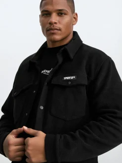 Trueprodigy Herren Freizeithemd - Bill in schwarz