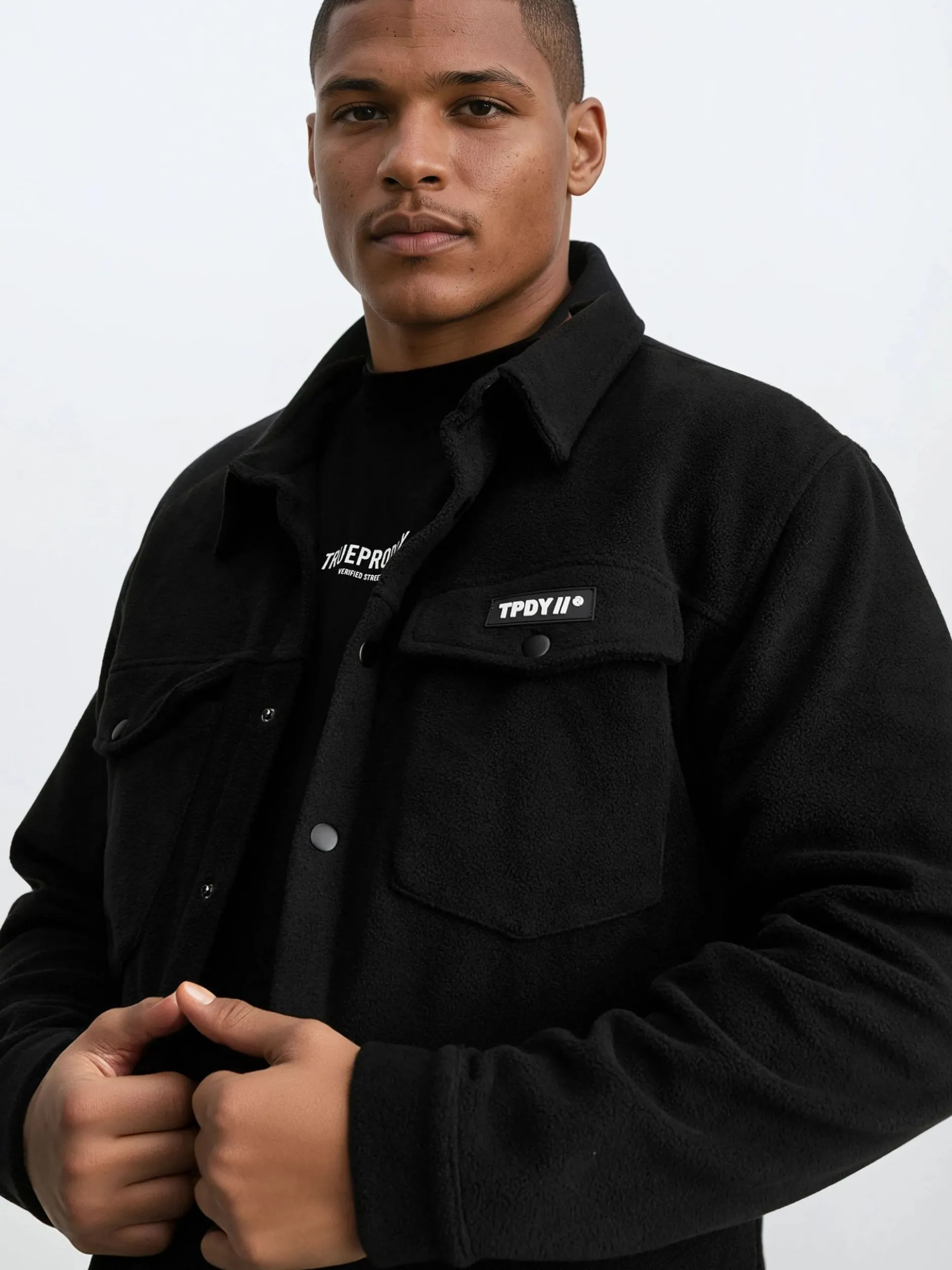 Trueprodigy Herren Freizeithemd - Bill in schwarz