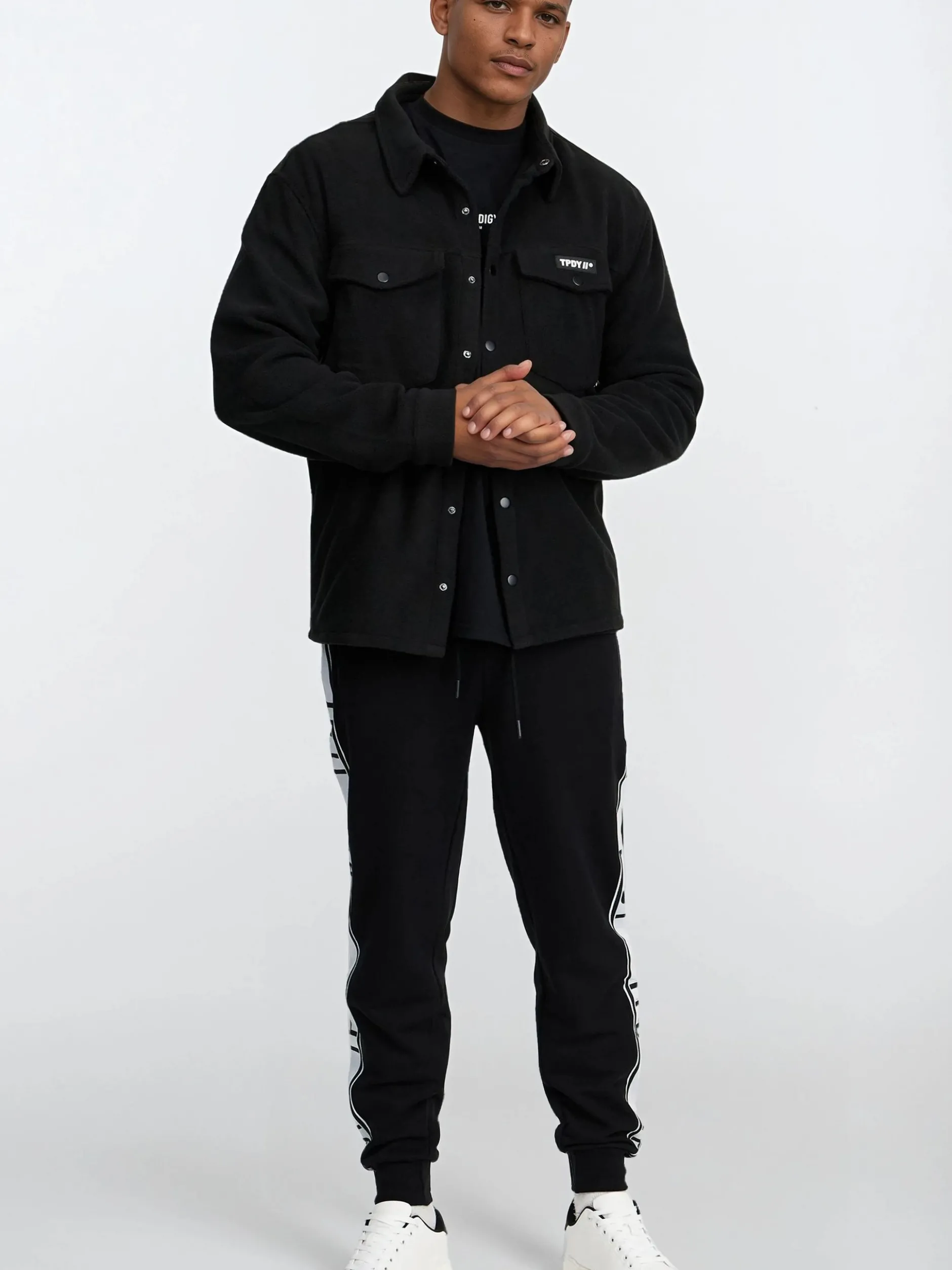 Trueprodigy Herren Freizeithemd - Bill in schwarz