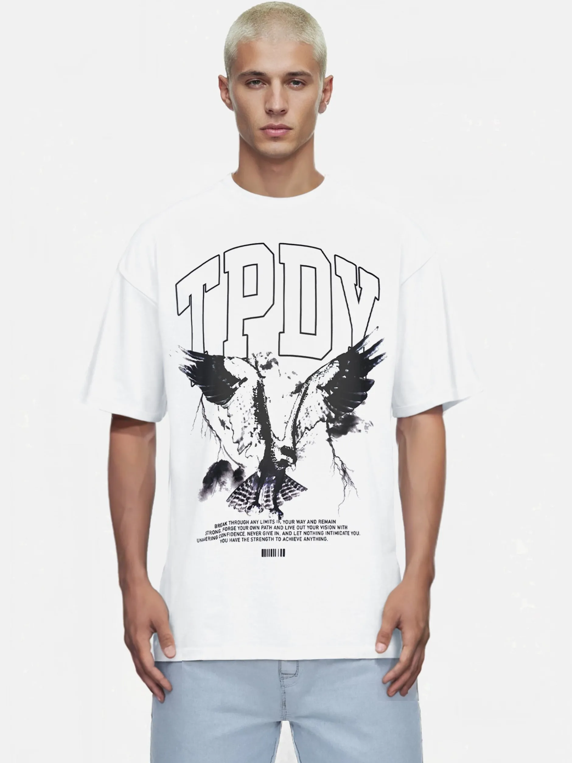 Trueprodigy Herren Oversize-Shirt - Yuki in weiß