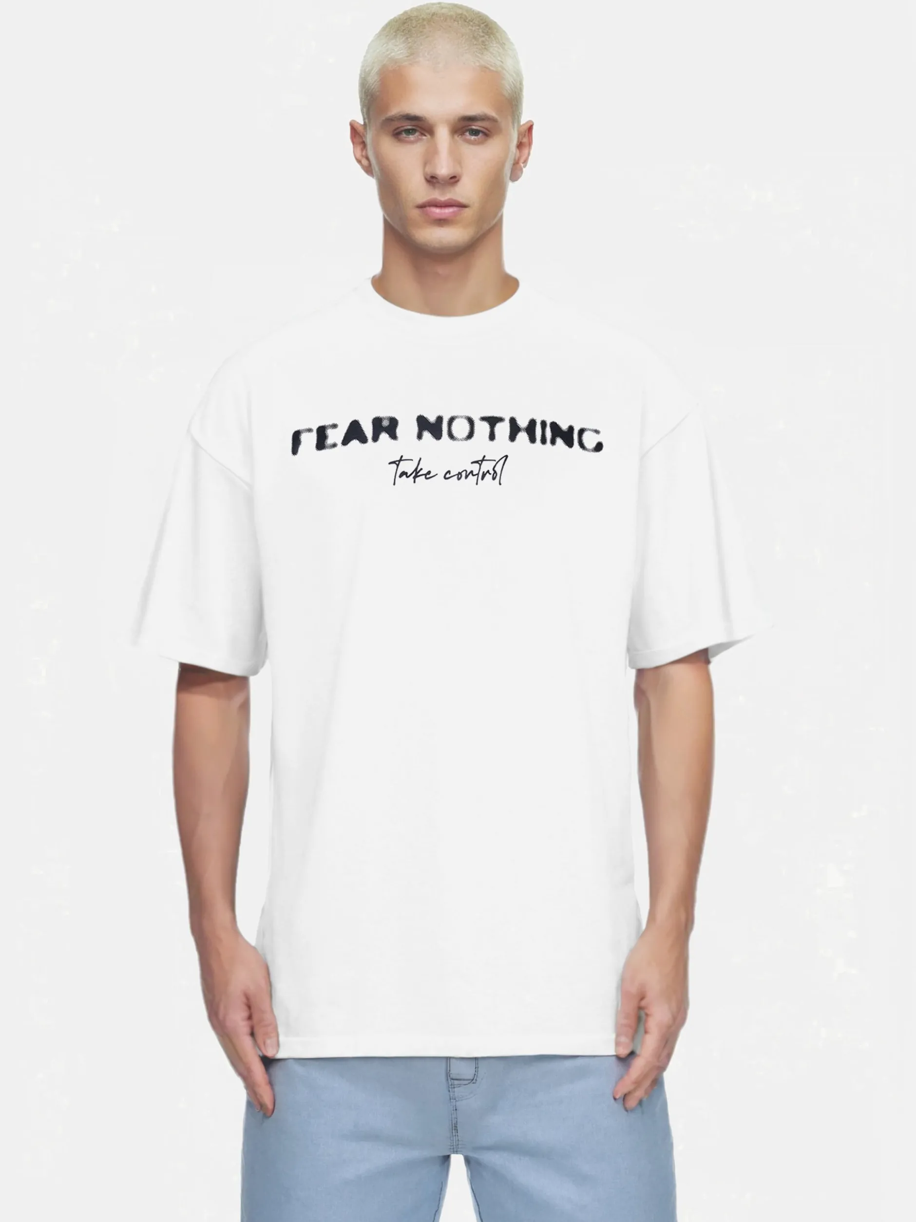 Trueprodigy Herren Oversize-Shirt - Noa in weiß