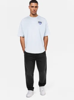 Trueprodigy Herren Oversize-Shirt - Hajin in hellgrau