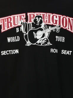 True Religion Herren T-Shirt in schwarz - Ärmel: kurzarm