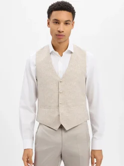 Tziacco Herren Baukasten-Weste in kitt beige
