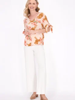 Usha Damen Bluse in beige