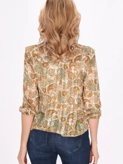 Usha Damen Bluse in beige