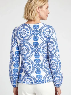 Usha Damen Bluse in blau