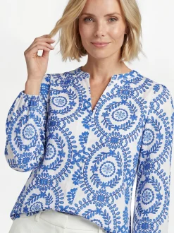 Usha Damen Bluse in blau