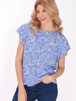 Usha Damen Bluse in blau