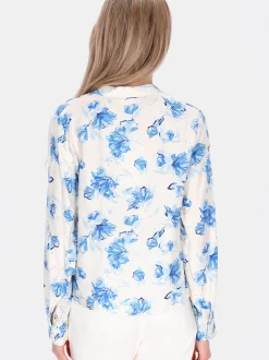 Usha Damen Bluse in blau
