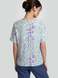 Usha Damen Bluse in blau