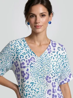 Usha Damen Bluse in blau