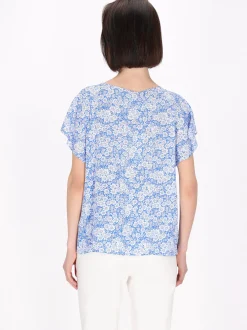 Usha Damen Bluse in blau