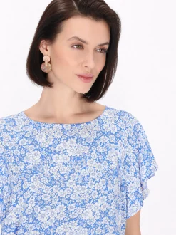 Usha Damen Bluse in blau