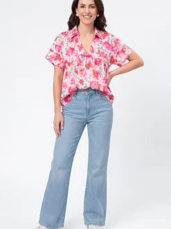 Usha Damen Bluse in mehrfarbig