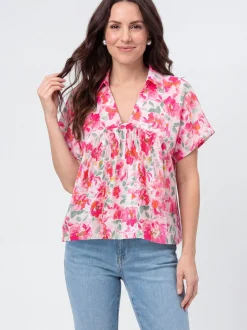 Usha Damen Bluse in mehrfarbig