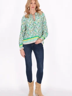 Usha Damen Bluse in mehrfarbig