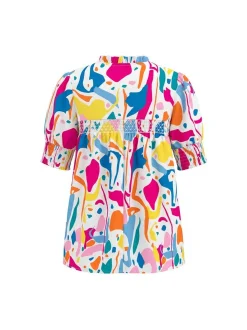 Usha Damen Bluse in mehrfarbig